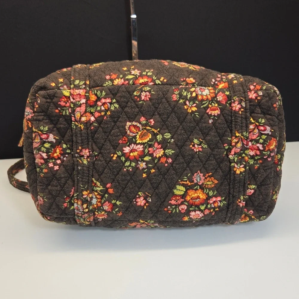 Vintage Y2K Vera Bradley Chocolat Floral Large Travel Tote Bag Quilted Weekender